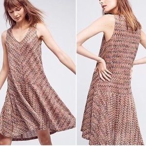 MAEVE Anthro Westwater Drop Waist Knit Lined Dress